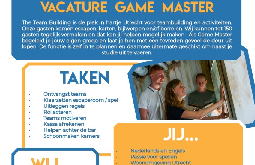 Vacature Game Master